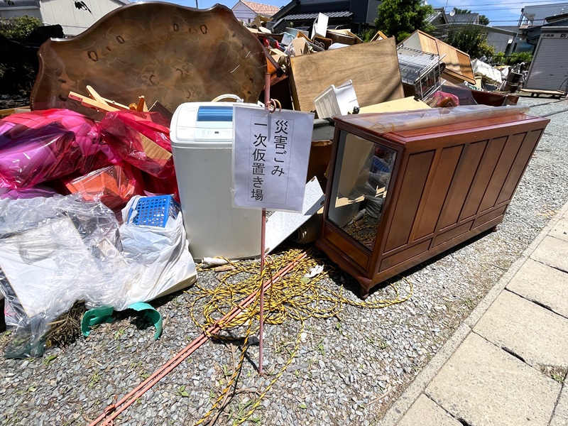 災害ゴミの集積